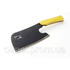 Ніж-тесак туристичний обробний суцільнометалевий із дерев“яною ручкою 750 г СІЛА