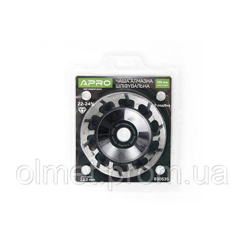 Чаша алмазна шліфувальна 125 мм 22-24% Т-подібна APRO