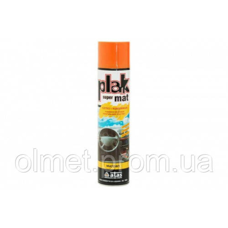 Поліроль для торпедо Plak SUPERMAT Arancio (апельсин) 600 мл (аерозольний) матовий ATAS