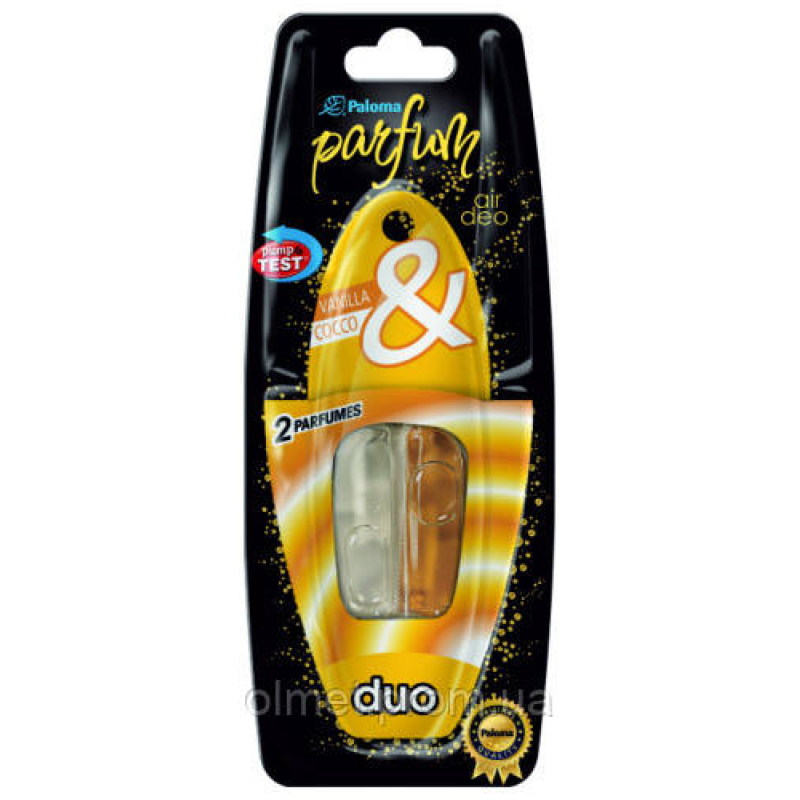 Ароматизатор Paloma DUO 5ml, VANILLA COCCO (підвіска з рідиною) Ароматизатор Paloma DUO 5ml, VANILLA COCCO (підвіска з рідиною)