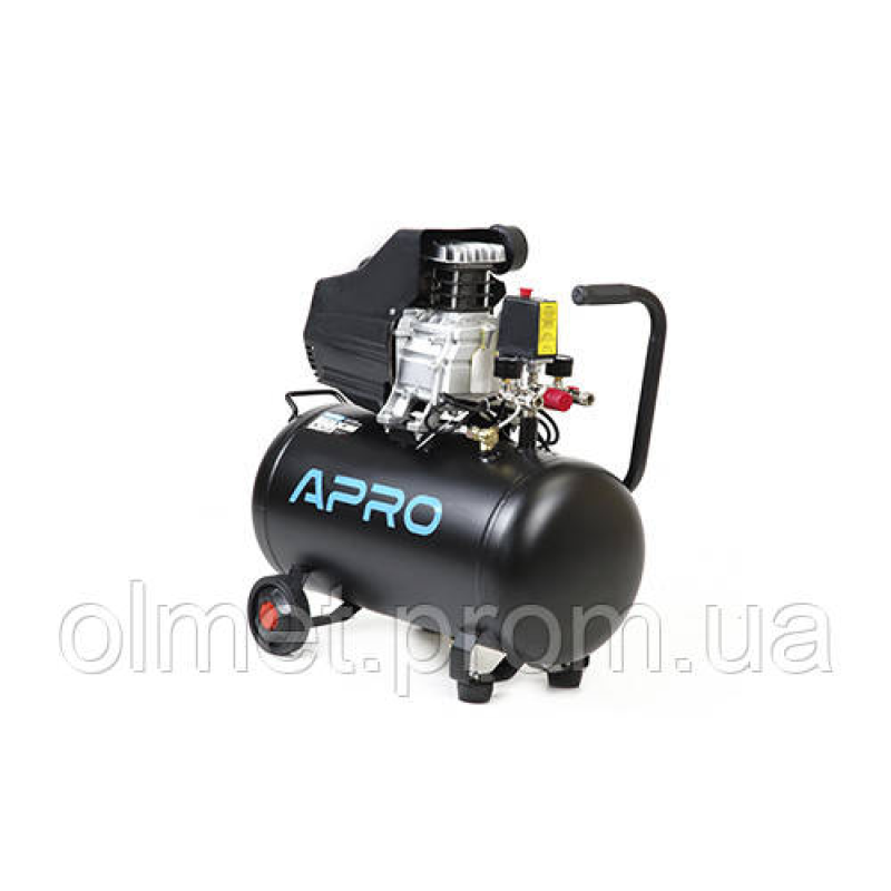Компресор одноциліндровий OFD-50 1,5 кВт 205 л/хв 8бар 50 л (2 крани) + олива 0,2 л APRO