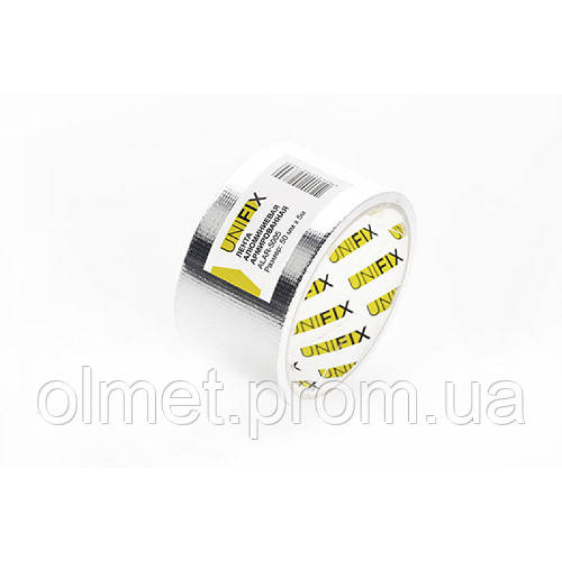 Стрічка клейка алюмінієва армована 50 мм 5 м UNIFIX