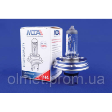 Лампа автомобільна H4 12 V 60/55W P45T (ближня/даля) MTA