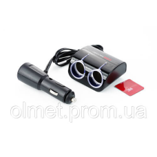 Розгалужувач прикурювача 2 виходи + 1 USB (12V — 5 V 1 A) 12 Atelie