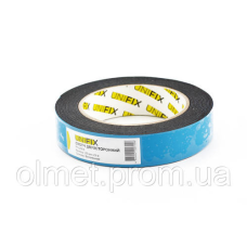 Стрічка клейка двостороння на спіненій основі 25 мм*5м чорна UNIFIX