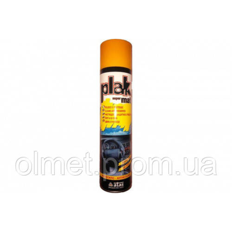 Поліроль для торпедо Plak SUPERMAT Papaia (татоя) 600 мл (аерозольний) матовий ATAS