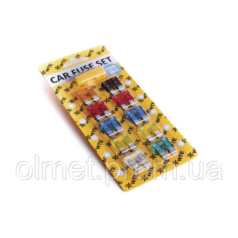 Запобіжники (плоскі євро) (10 шт. + щипці) WTE