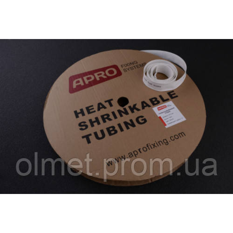 Термоусмоктувана трубка 2 мм біла 200 м APRO Термоусмоктувана трубка 2 мм біла 200 м APRO