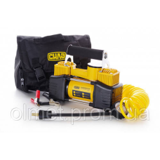 Компресор автомобільний двопоршневий (85 л/хв 10 Атм 18 А) ( кручений шланг) СІЛА