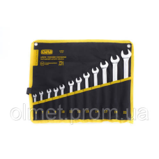 Набір ключів ріжково-накидних CrV 6-19, 22 мм (15 шт.) ( холодний штамп DIN3113) СІЛА