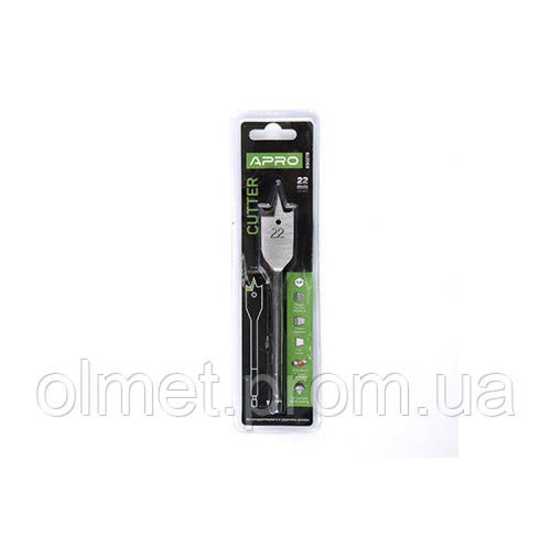 Свердло пір“яне Ø22 мм, довжина 150 мм Cutter APRO Свердло пір“яне Ø22 мм, довжина 150 мм Cutter APRO