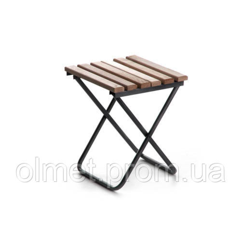 Стілець складаний із дерев“яним сидінням 33*30*37 СИЛА