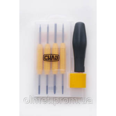 Набір викруток для точних робіт (+ 8 насадок) CrV (пластиковий кейс) СІЛА