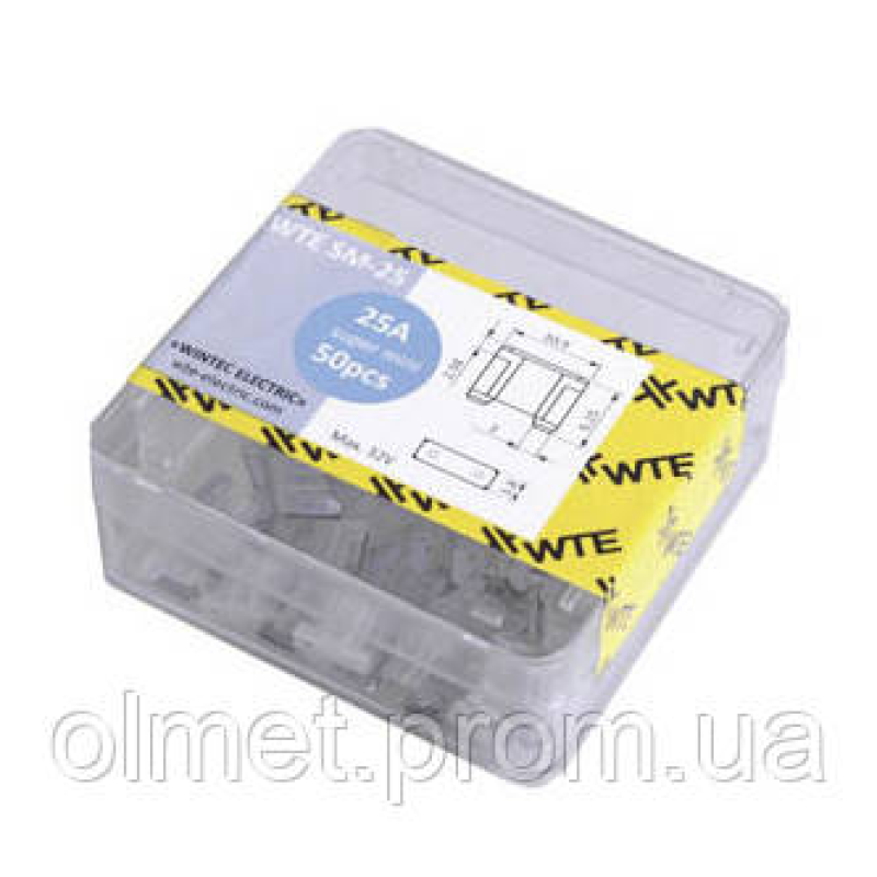 Запобіжники (плоскі суперміні 25А) (50 шт.) WTE