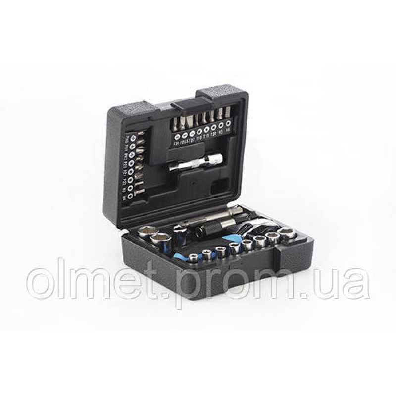 Набір насадок (інструментів) торцевих з тріскачкою CrV 1/4 (72Т) (31шт) APRO