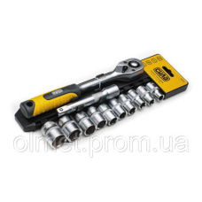 Набір насадок торцевих з тріскачкою CrV 1/2 (12 шт.) СИЛА