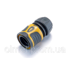 Конектор швидкознімний прогумований з аквастопом 1/2 для шланга 1/2 СИЛА