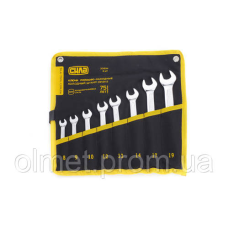 Набір ключів ріжково-накидних CrV 8-10, 12-14, 17, 19 мм (8 шт.) ( холоднийштамп DIN3113) СИЛА