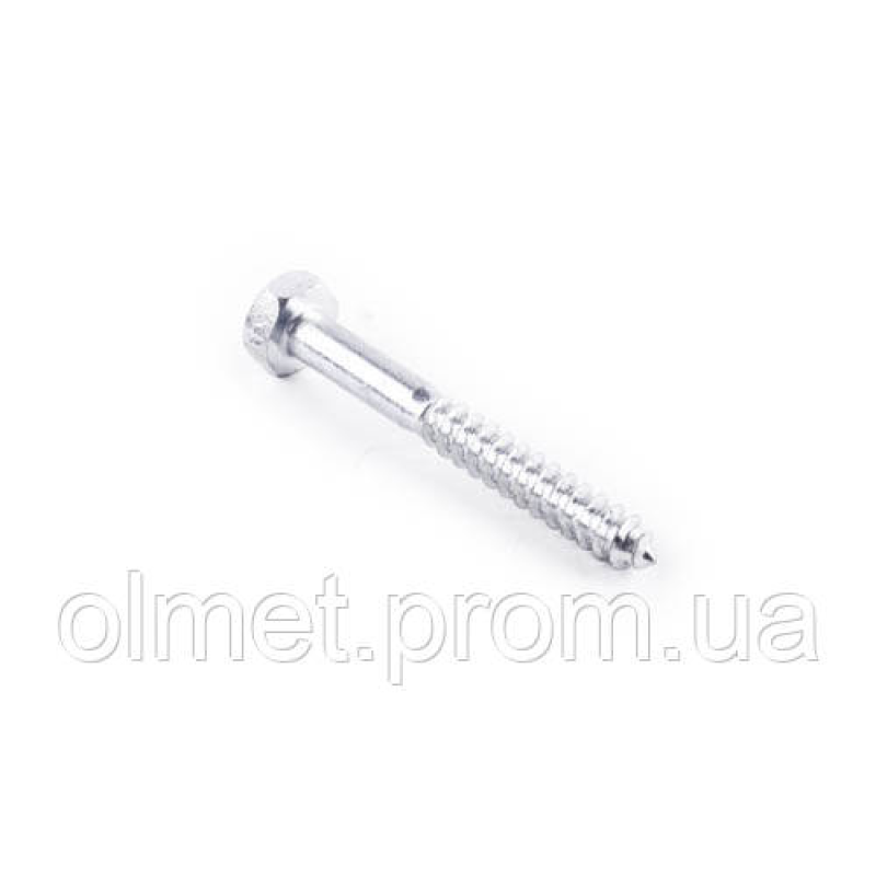 Шуруп для дерева із шестигранною головкою 8*160 DIN 571 цинк білий (пач 10 шт.) APRO