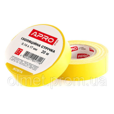 Ізоляційна стрічка жовта 0.14х17мм 20 м (пачка, кратно 10 шт.) APRO