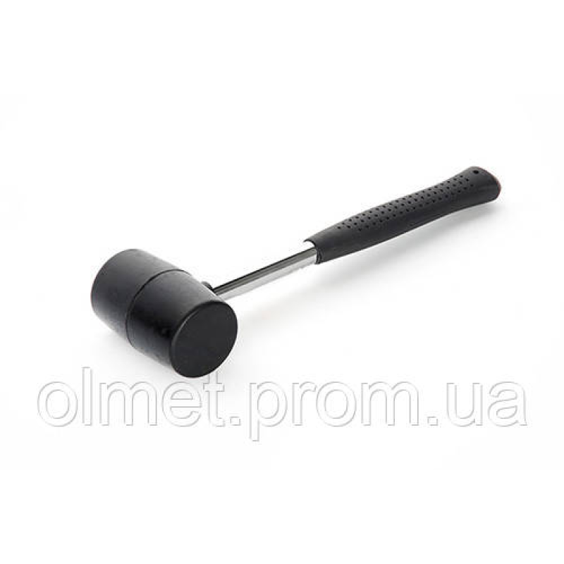 Киянка гумова чорна з металевою ручкою 900 г СИЛА