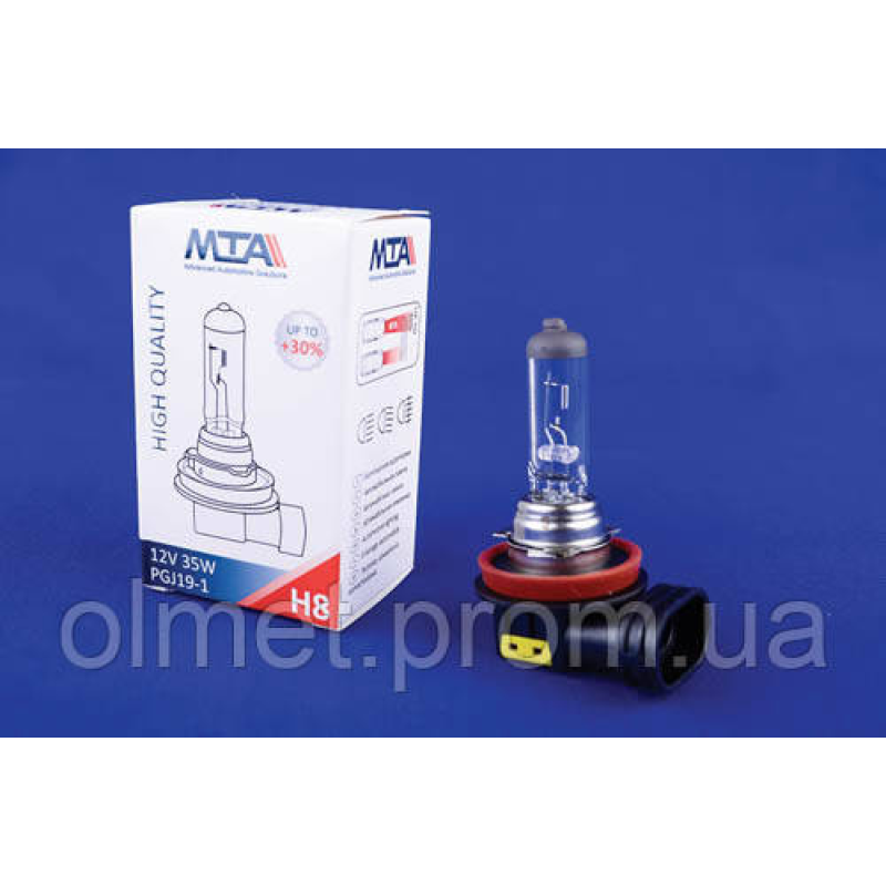 Лампа автомобільна H8 12 V 35 W PGJ19-1 (протитуманна) MTA Лампа автомобільна H8 12 V 35 W PGJ19-1 (протитуманна) MTA