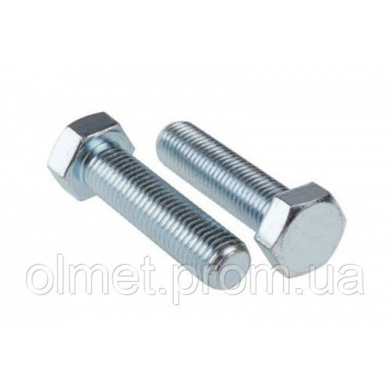 Болт із шестигранною головкою з повною різзю 12*20 DIN 933 кл. пр. 5,8 цинк білий (пач 20 шт.) APRO