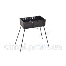 Мангал розкладний (кейс) товщина 3 мм дворівневий на 8 шампурів із чохлом і рукавичками СІЛА