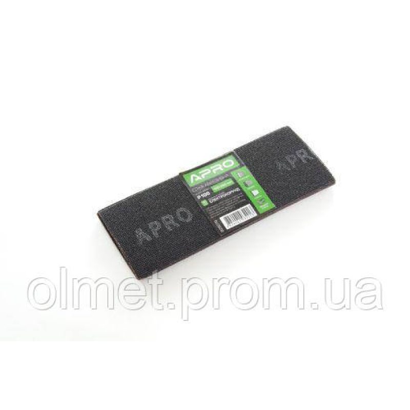 Сітка абразивна APRO P100 105*280мм електрокорунд (10 шт.) Сітка абразивна APRO P100 105*280мм електрокорунд (10 шт.)
