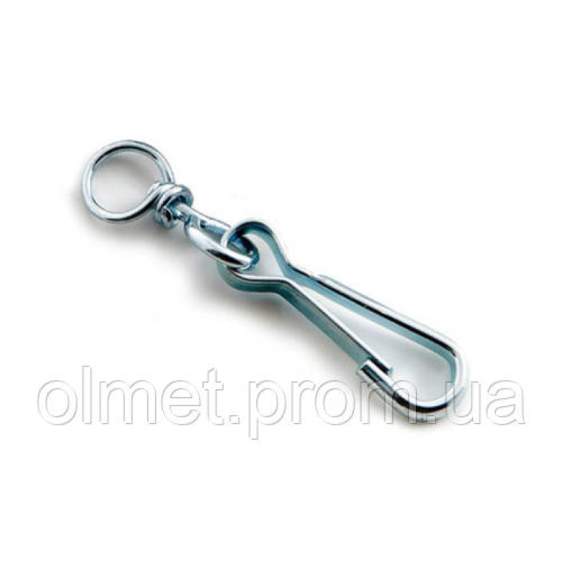 Карабін пружинний із вертлюгом 40 мм оц. (пачка, раза 50 шт.) APRO