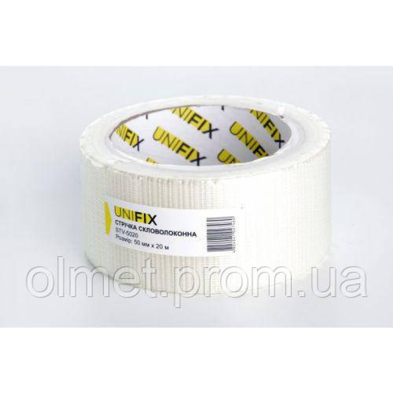 Стрічка клейка скловолоконна 50 мм*20 м UNIFIX
