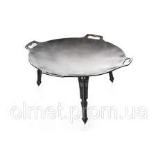 Сковорода туристична з ручками 480 мм товщина 4 мм СИЛА
