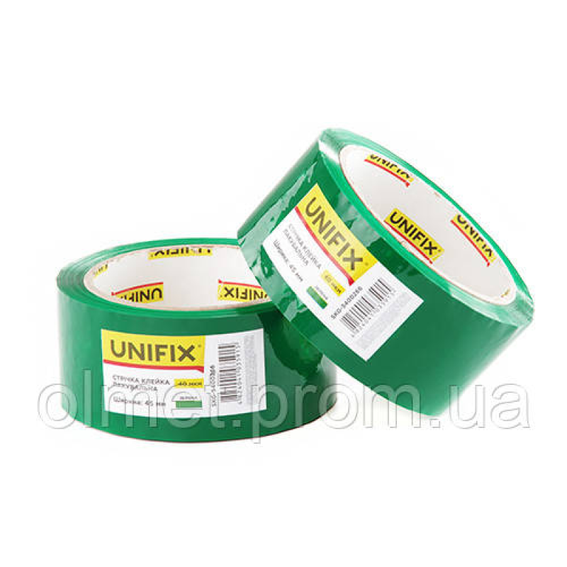 Стрічка клейка упаковкова зелена 45 мм 200 SKG-5400266 UNIFIX