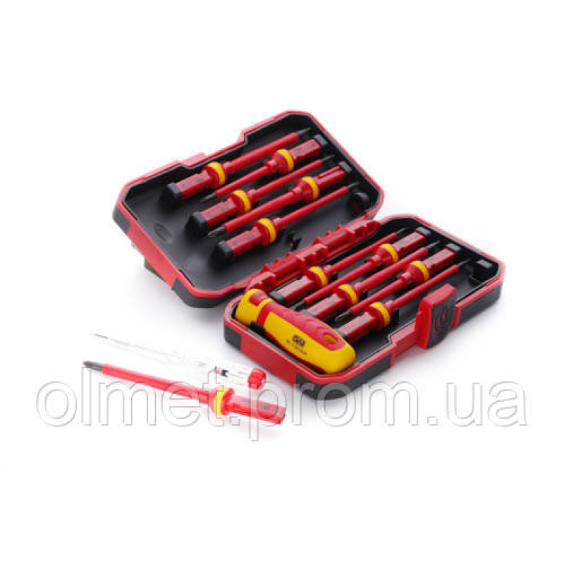 Набір викруток діелектричних CrV 13 в1 пластиковий кейс СІЛА