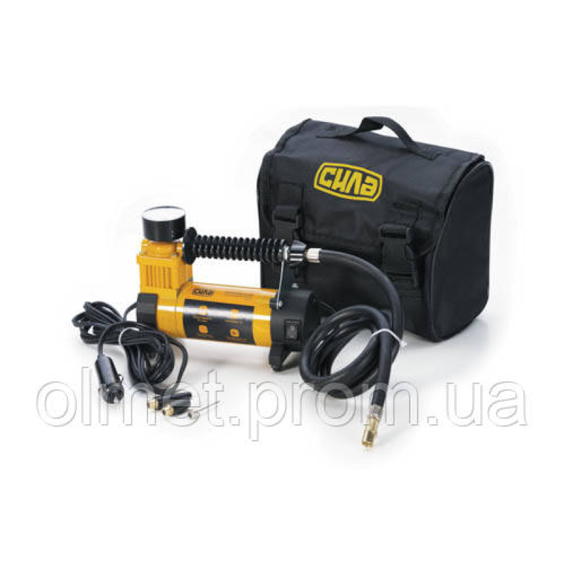 Компресор автомобільний однопоршневий (27 л/хв 7 Атм 12 А) СИЛА