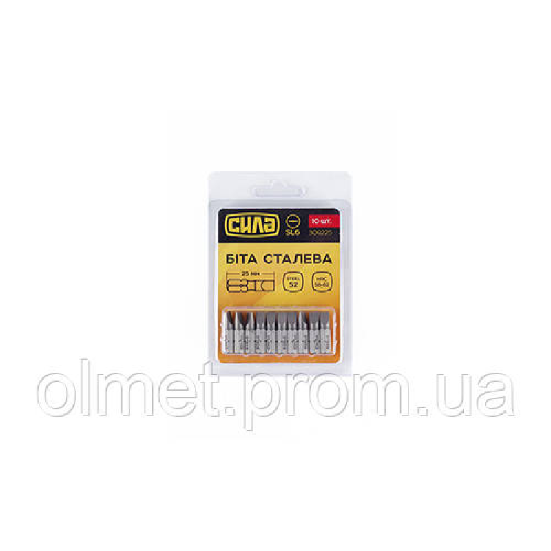 Бита SL6*25 мм (10 шт./пач.) СИЛА Бита SL6*25 мм (10 шт./пач.) СИЛА