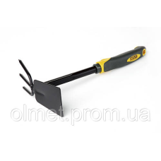 Мотика комбінована плоска + 3-зуба з погумованою ручкою СІЛА