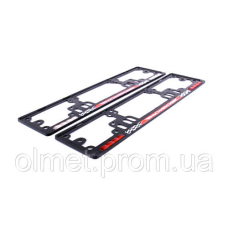 Рамка номерного знака (білий і червоний катафоти) (комплект — 2 шт.) AURORA