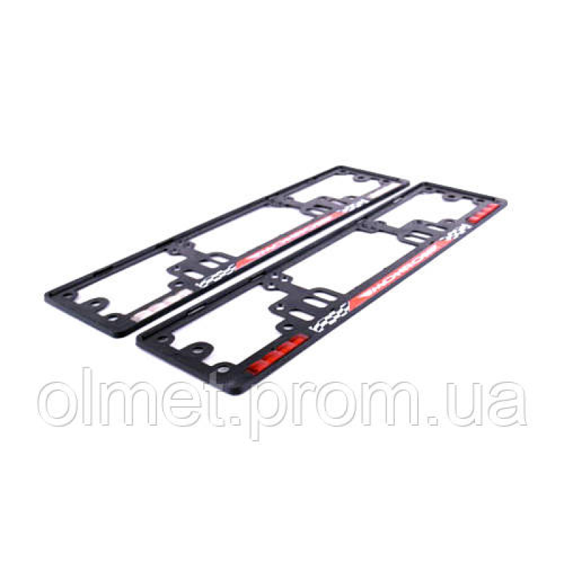 Рамка номерного знака (білий і червоний катафоти) (комплект — 2 шт.) AURORA Рамка номерного знака (білий і червоний катафоти) (комплект — 2 шт.) AURORA