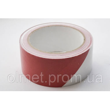 Сигнальна стрічка 75 мм*100 м червоно-білаUNIFIX