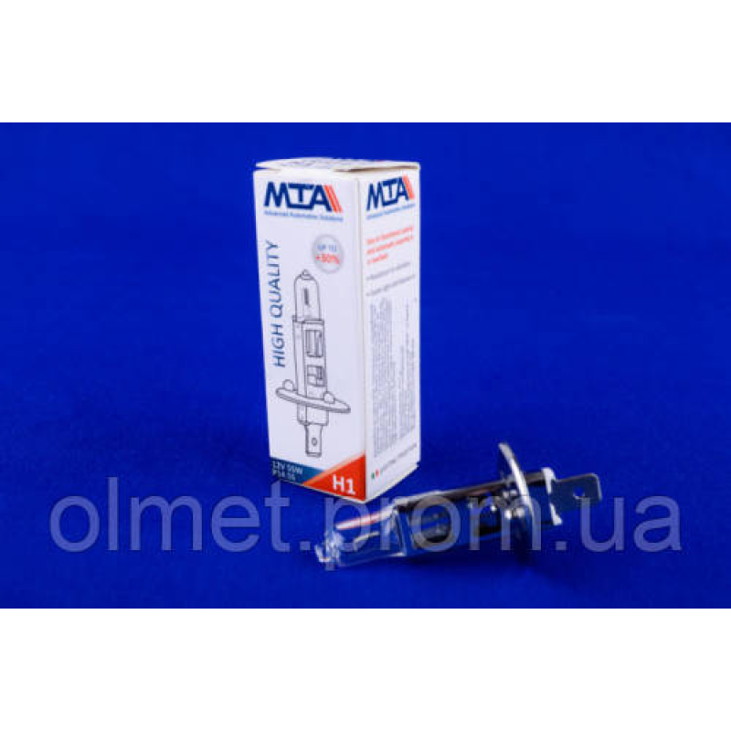 Лампа автомобільна H1 12 V 55 W P14.5S (ближня/даля, протитуманна) MTA Лампа автомобільна H1 12 V 55 W P14.5S (ближня/даля, протитуманна) MTA