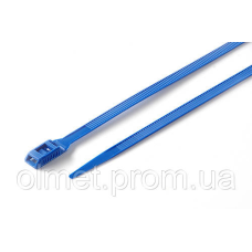 Стяжка кабельна з низьким профілем замка 8x400 синій (100 шт.) APRO