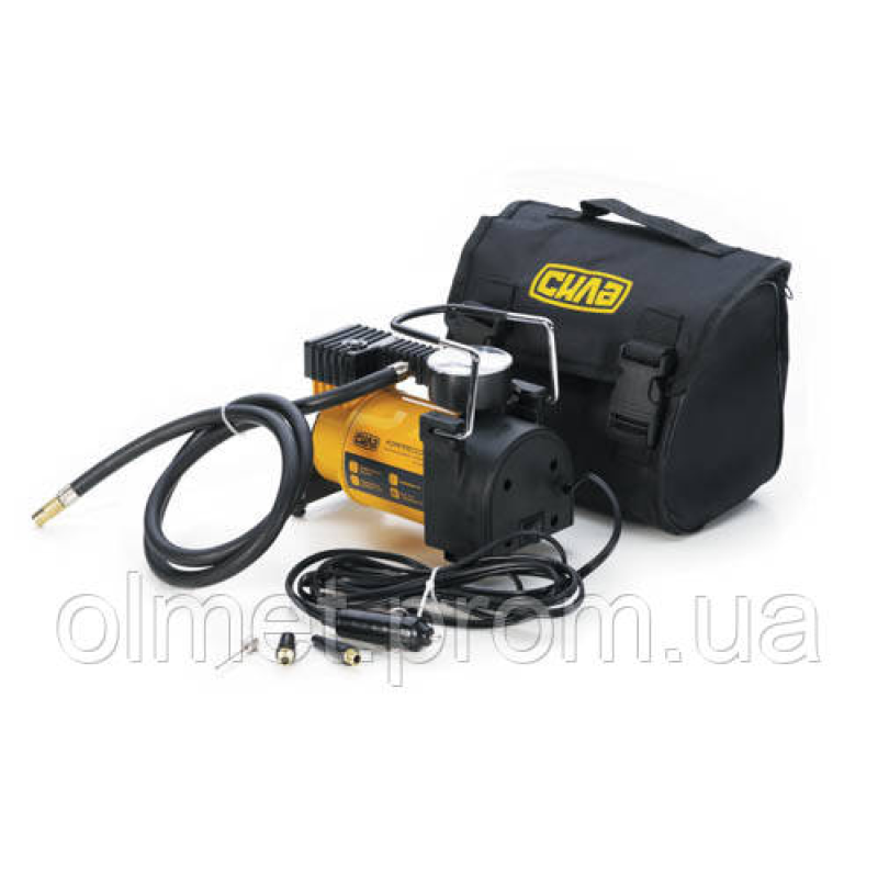 Компресор автомобільний однопоршневий (35 л/хв 7 Атм 15 А) СИЛА