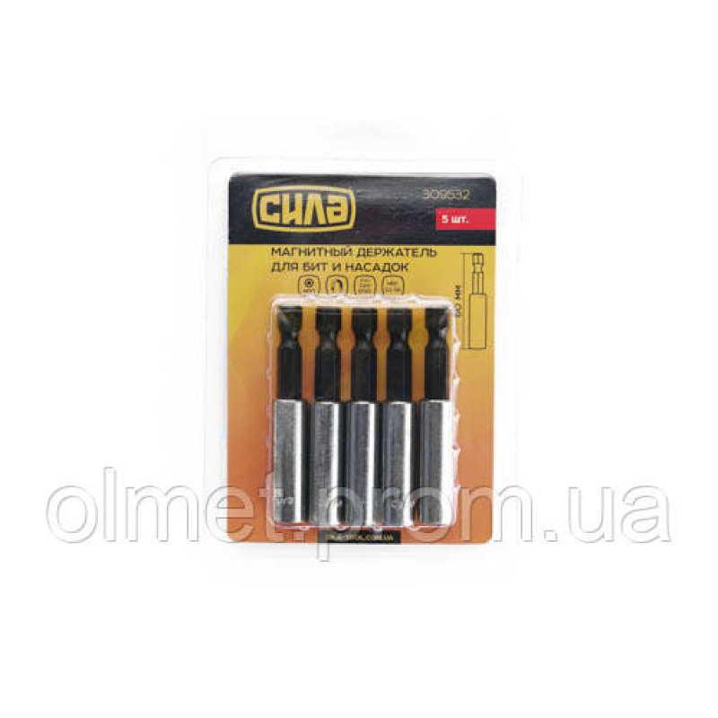 Магнітний тримач для насадок 1/4*60 мм (5 шт.) СИЛА Магнітний тримач для насадок 1/4*60 мм (5 шт.) СИЛА