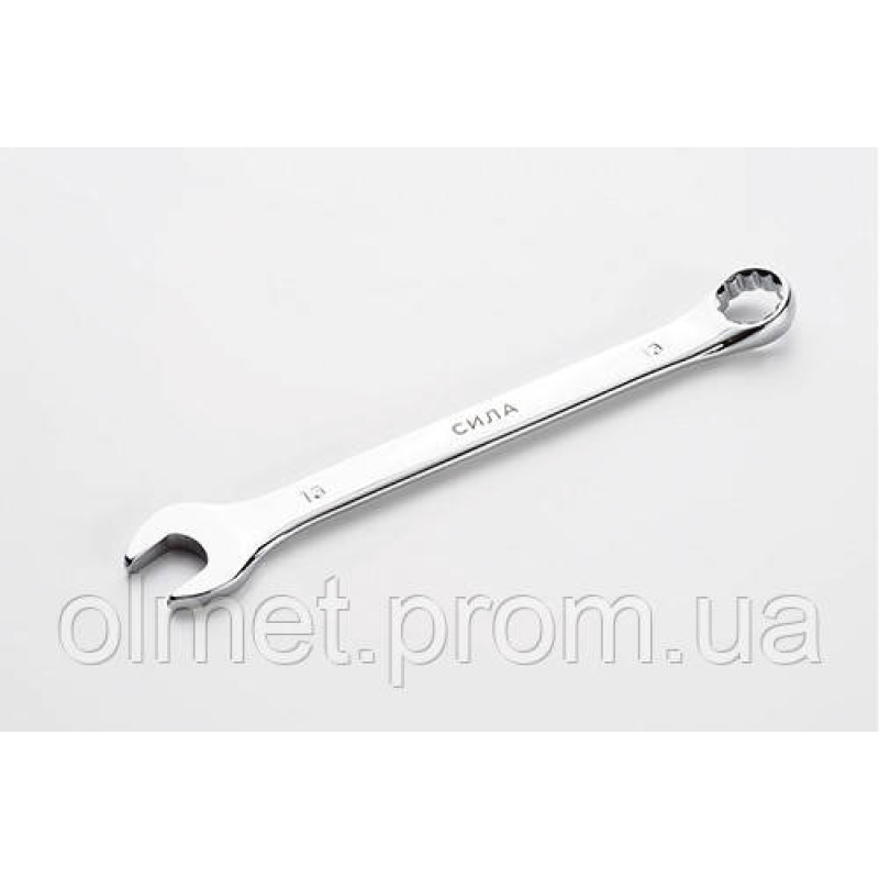 Ключ ріжково-накидний полірований CrV 13 мм СИЛА Ключ ріжково-накидний полірований CrV 13 мм СИЛА