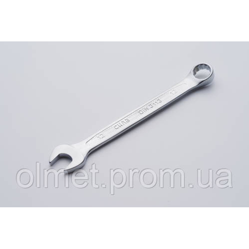 Ключ ріжково-накидний CrV 12 мм (холодний штамп DIN3113) СИЛА Ключ ріжково-накидний CrV 12 мм (холодний штамп DIN3113) СИЛА