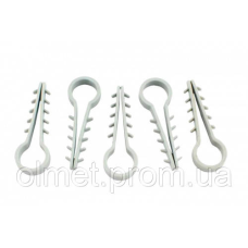 Дюбель-ялинка Ø6 для круглих дротів білий (пач 100 шт.) APRO