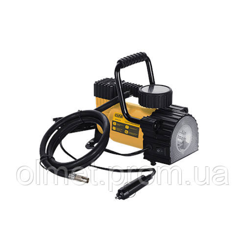 Компресор автомобільний однопоршневий (35 л/хв 7 Атм) з ліхтарем СІЛА