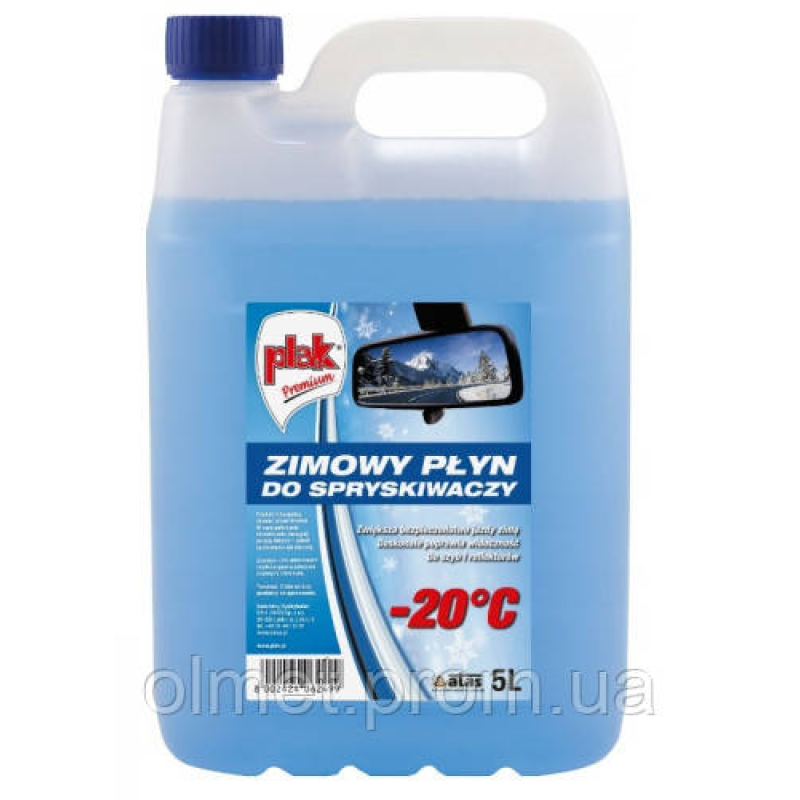 Рідини для склоомивача ZIMOWY PLYN 5 л -20 °C (омивач) PLAK ATAS Рідини для склоомивача ZIMOWY PLYN 5 л -20 °C (омивач) PLAK ATAS