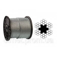 Трос оцинкований 3 мм DIN 3055 (6x7) бухта 200 м APRO